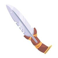 Trendy Feather Knife vector