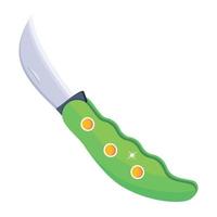 cuchillo de bayoneta de moda vector