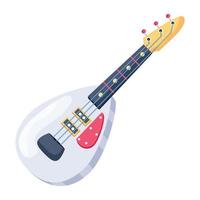 Trendy Banjo Guitar vector