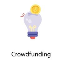 Trendy Crowd Funding vector
