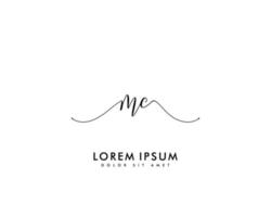 Initial MC Feminine logo beauty monogram and elegant logo design, handwriting logo of initial signature, wedding, fashion, floral and botanical with creative template vector