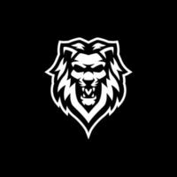 enojado león mascota ilustración vector diseño