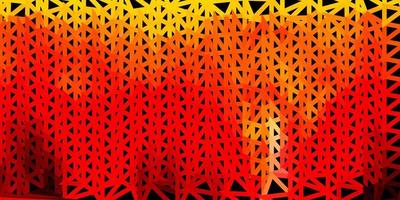 textura de triángulo de poli vector rojo claro, amarillo.