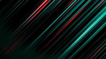 Blue red orange inclined smoothly flowing lines of light background loop. Oblique glowing colored rays seamless backdrop. Slanted iridescent striped stripes. video