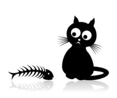 gato, vector, ilustración vector