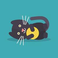 gato, vector, ilustración vector