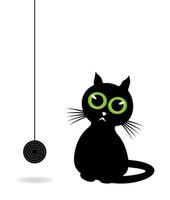 gato, vector, ilustración vector