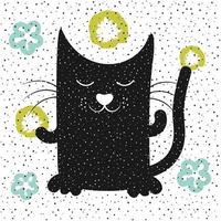 gato, vector, ilustración vector