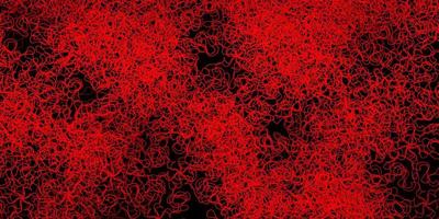 Dark red, yellow vector pattern with curves.