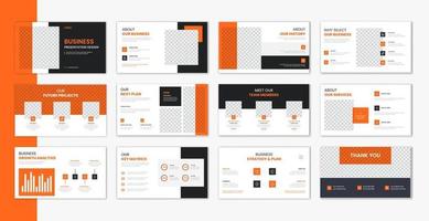 Corporate template presentation design , business presentation slideshow for brochure, company profile, website report, finance vector