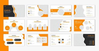 Corporate template presentation design , business presentation slideshow for brochure, company profile, website report, finance vector