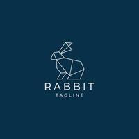 Rabbit geometric logo vector icon design template