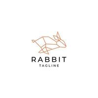 Rabbit geometric logo vector icon design template