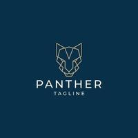 Panther geometric logo icon design template vector