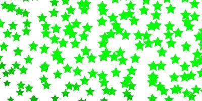 textura de vector verde claro con hermosas estrellas.