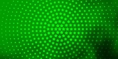 Light Green vector pattern with abstract stars.