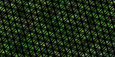 textura de vector verde claro con estilo triangular.