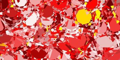 Light Red, Yellow vector pattern with polygonal shapes.