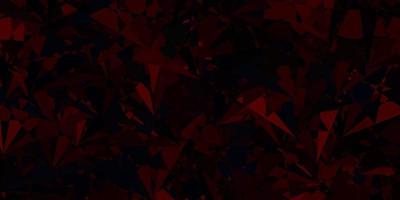 Dark Red, Yellow vector background with triangles.