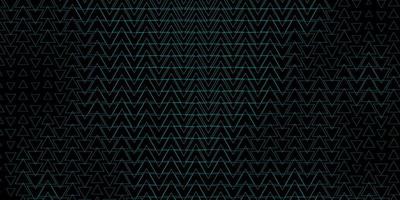 Dark Green vector backdrop with lines, triangles.