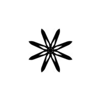 icono de estrella de ocho puntas. símbolo de fondo de cartel de teléfono de contacto de servicio de soporte de estilo simple. elemento de diseño del logotipo de la marca de estrella de ocho puntas. impresión de camiseta de estrella de ocho puntas. vector para pegatina.