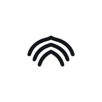 Wireless icon. Simple style data server company poster background symbol. Wireless brand logo design element. Wireless t-shirt printing. Vector for sticker.