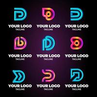 3D Z Alphabet Logo Collection vector