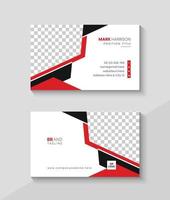 Business card design with black background, Clean and minimal name card vector