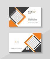 Business card design with black background, Clean and minimal name card vector