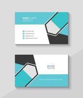 Business card design with black background, Clean and minimal name card vector
