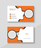 Modern professional business card design template vector