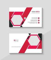 Clean, Abstract and Modern Business Card Template, Flat Visiting Design vector