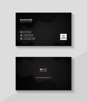 Business card design with black background, Clean and minimal name card vector