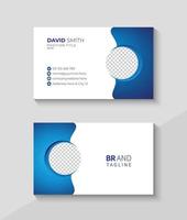 Clean, Abstract and Modern Business Card Template, Flat Visiting Design vector