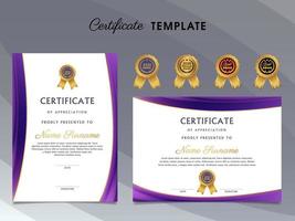 Luxury Certificate Award Design Template vector