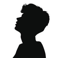 Sad man silhouette vector illustration