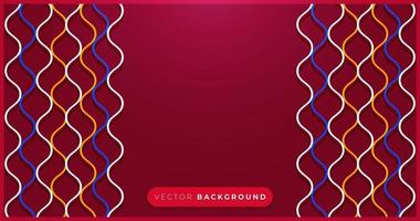 Abstract line geometric design in magenta background vector