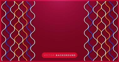 Abstract line geometric design in magenta background vector