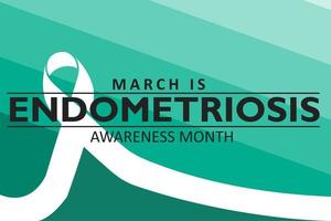 ilustración vectorial sobre el tema del mes de la conciencia de la endometriosis que se celebra cada año durante el mes de marzo. vector