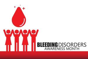 Vector illustration on the theme of Bleeding Disorders awareness month