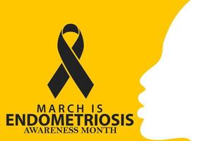 Vector illustration on the theme of Endometriosis awareness month observed each year during March.