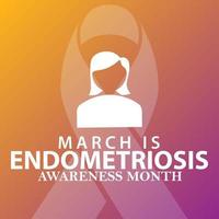 Vector illustration on the theme of Endometriosis awareness month observed each year during March.