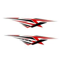 Car wrap design vector, truck and cargo van decal. Graphic abstract stripe racing background designs for vehicle, rally, race, advertisement, adventure and livery car. vector