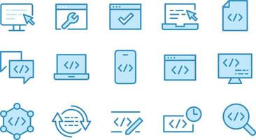 diseño de vectores de iconos de programación