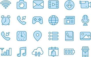 Communication Elements icons vector design