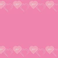 Vector concept. Background frame hearts love on pink background. Concept art wallpaper.