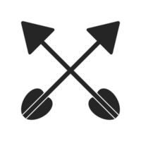 crossed arrows symbol vector