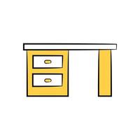 office table icon vector