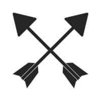 crossed arrows symbol vector