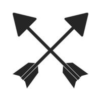 crossed arrows symbol vector